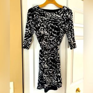 Black and white Ann Taylor long sleeve dress, size small